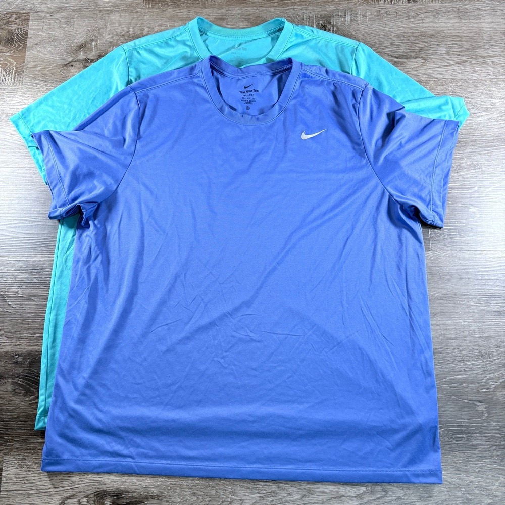 The Nike Tee Dri-Fit Lot of 2 Men's Shirts Size 3XL Teal and Blue